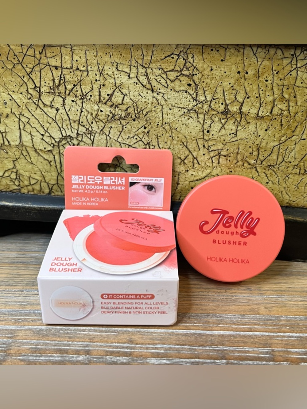 NIB Holika Holika Jelly Dough Blusher - 02 Grapefruit Jelly